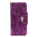 For Nokia G50 Crazy Horse Texture Magnetic Buckle Flip Leather Phone Case with 6-Card Slots(Purple)