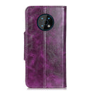 For Nokia G50 Crazy Horse Texture Magnetic Buckle Flip Leather Phone Case with 6-Card Slots(Purple)