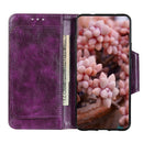 For Nokia G50 Crazy Horse Texture Magnetic Buckle Flip Leather Phone Case with 6-Card Slots(Purple)