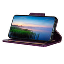 For Nokia G50 Crazy Horse Texture Magnetic Buckle Flip Leather Phone Case with 6-Card Slots(Purple)