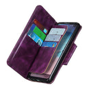 For Nokia G50 Crazy Horse Texture Magnetic Buckle Flip Leather Phone Case with 6-Card Slots(Purple)