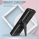 For Samsung Galaxy Z Fold3 5G Super V Armor PC + TPU Shockproof Phone Case with Invisible Holder(Black)