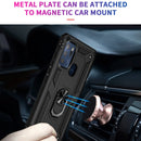For Motorola Moto G60s Shockproof TPU + PC Phone Case with 360 Degree Rotating Holder(Black)