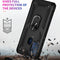 For Motorola Moto G60s Shockproof TPU + PC Phone Case with 360 Degree Rotating Holder(Black)