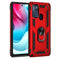 For Motorola Moto G60s Shockproof TPU + PC Phone Case with 360 Degree Rotating Holder(Red)