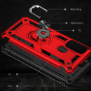 For Motorola Moto G60s Shockproof TPU + PC Phone Case with 360 Degree Rotating Holder(Red)