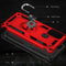 For Motorola Moto G60s Shockproof TPU + PC Phone Case with 360 Degree Rotating Holder(Red)