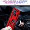 For Motorola Moto G60s Shockproof TPU + PC Phone Case with 360 Degree Rotating Holder(Red)