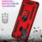 For Motorola Moto G60s Shockproof TPU + PC Phone Case with 360 Degree Rotating Holder(Red)