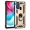 For Motorola Moto G60s Shockproof TPU + PC Phone Case with 360 Degree Rotating Holder(Gold)