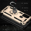 For Motorola Moto G60s Shockproof TPU + PC Phone Case with 360 Degree Rotating Holder(Gold)