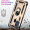 For Motorola Moto G60s Shockproof TPU + PC Phone Case with 360 Degree Rotating Holder(Gold)