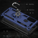 For Motorola Moto G60s Shockproof TPU + PC Phone Case with 360 Degree Rotating Holder(Blue)