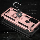 For Motorola Moto G60s Shockproof TPU + PC Phone Case with 360 Degree Rotating Holder(Rose Gold)