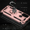 For Motorola Moto G60s Shockproof TPU + PC Phone Case with 360 Degree Rotating Holder(Rose Gold)