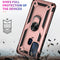 For Motorola Moto G60s Shockproof TPU + PC Phone Case with 360 Degree Rotating Holder(Rose Gold)