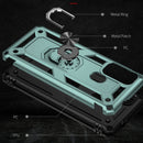 For Motorola Moto G60s Shockproof TPU + PC Phone Case with 360 Degree Rotating Holder(Dark Green)