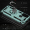 For Motorola Moto G60s Shockproof TPU + PC Phone Case with 360 Degree Rotating Holder(Dark Green)