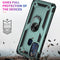 For Motorola Moto G60s Shockproof TPU + PC Phone Case with 360 Degree Rotating Holder(Dark Green)