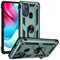For Motorola Moto G60s Shockproof TPU + PC Phone Case with 360 Degree Rotating Holder(Dark Green)