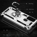 For Motorola Moto G60s Shockproof TPU + PC Phone Case with 360 Degree Rotating Holder(Silver)