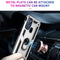 For Motorola Moto G60s Shockproof TPU + PC Phone Case with 360 Degree Rotating Holder(Silver)