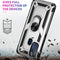For Motorola Moto G60s Shockproof TPU + PC Phone Case with 360 Degree Rotating Holder(Silver)