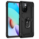 For Xiaomi Redmi 10 Shockproof TPU + PC Phone Case with 360 Degree Rotating Holder(Black)