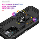For Xiaomi Redmi 10 Shockproof TPU + PC Phone Case with 360 Degree Rotating Holder(Black)