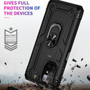 For Xiaomi Redmi 10 Shockproof TPU + PC Phone Case with 360 Degree Rotating Holder(Black)