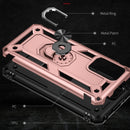 For Xiaomi Redmi 10 Shockproof TPU + PC Phone Case with 360 Degree Rotating Holder(Rose Gold)