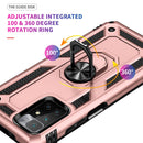 For Xiaomi Redmi 10 Shockproof TPU + PC Phone Case with 360 Degree Rotating Holder(Rose Gold)