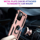 For Xiaomi Redmi 10 Shockproof TPU + PC Phone Case with 360 Degree Rotating Holder(Rose Gold)