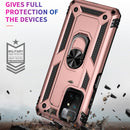 For Xiaomi Redmi 10 Shockproof TPU + PC Phone Case with 360 Degree Rotating Holder(Rose Gold)