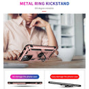 For Xiaomi Redmi 10 Shockproof TPU + PC Phone Case with 360 Degree Rotating Holder(Rose Gold)