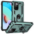For Xiaomi Redmi 10 Shockproof TPU + PC Phone Case with 360 Degree Rotating Holder(Dark Green)
