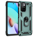 For Xiaomi Redmi 10 Shockproof TPU + PC Phone Case with 360 Degree Rotating Holder(Dark Green)