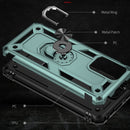 For Xiaomi Redmi 10 Shockproof TPU + PC Phone Case with 360 Degree Rotating Holder(Dark Green)
