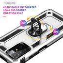 For Xiaomi Redmi 10 Shockproof TPU + PC Phone Case with 360 Degree Rotating Holder(Silver)