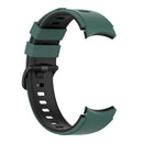 For Samsung Galaxy Watch4 Classic 42mm / 46mm Two-color Silicone Strap Watch Band(Olive Green Black)