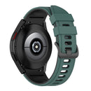 For Samsung Galaxy Watch4 Classic 42mm / 46mm Two-color Silicone Strap Watch Band(Olive Green Black)