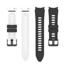 For Samsung Galaxy Watch4 Classic 42mm / 46mm Two-color Silicone Strap Watch Band(Black White)