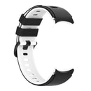 For Samsung Galaxy Watch4 Classic 42mm / 46mm Two-color Silicone Strap Watch Band(Black White)