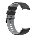 For Samsung Galaxy Watch4 Classic 42mm / 46mm Two-color Silicone Strap Watch Band(Black Grey)