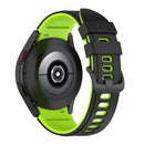 For Samsung Galaxy Watch4 Classic 42mm / 46mm Two-color Silicone Strap Watch Band(Black Lime Green)