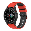 For Samsung Galaxy Watch4 Classic 42mm / 46mm Two-color Silicone Strap Watch Band(Red Black)