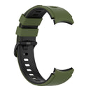 For Samsung Galaxy Watch4 Classic 42mm / 46mm Two-color Silicone Strap Watch Band(Army Green Black)