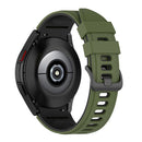 For Samsung Galaxy Watch4 Classic 42mm / 46mm Two-color Silicone Strap Watch Band(Army Green Black)