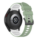 For Samsung Galaxy Watch4 Classic 42mm / 46mm Two-color Silicone Strap Watch Band(Light Green White)