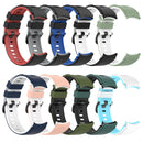 For Samsung Galaxy Watch4 Classic 42mm / 46mm Two-color Silicone Strap Watch Band(Black White)
